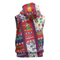 Wallis And Futuna Christmas Sleeveless Zip Hoodie Festive Beach Vibes LT05 - Polynesian Pride