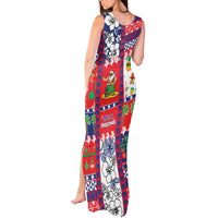 Wallis And Futuna Christmas Tank Maxi Dress Festive Beach Vibes - Polynesian Pride