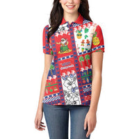Wallis And Futuna Christmas Women Polo Shirt Festive Beach Vibes LT05 - Polynesian Pride