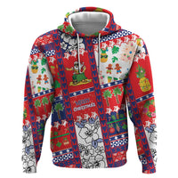 Wallis And Futuna Christmas Zip Hoodie Festive Beach Vibes - Polynesian Pride