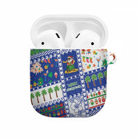 Northern Mariana Islands Christmas AirPods Case Festive Beach Vibes LT05 Blue - Polynesian Pride
