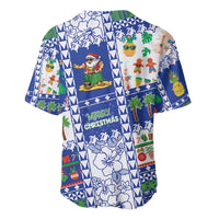 Northern Mariana Islands Christmas Baseball Jersey Festive Beach Vibes LT05 - Polynesian Pride
