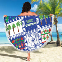 Northern Mariana Islands Christmas Beach Blanket Festive Beach Vibes - Polynesian Pride