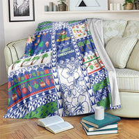 Northern Mariana Islands Christmas Blanket Festive Beach Vibes - Polynesian Pride