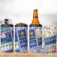 Northern Mariana Islands Christmas 4 in 1 Can Cooler Tumbler Festive Beach Vibes - Polynesian Pride