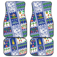 Northern Mariana Islands Christmas Car Mats Festive Beach Vibes - Polynesian Pride