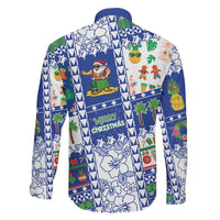 Northern Mariana Islands Christmas Family Matching Off The Shoulder Long Sleeve Dress and Hawaiian Shirt Festive Beach Vibes - Polynesian Pride