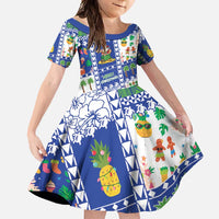 Northern Mariana Islands Christmas Family Matching Off Shoulder Maxi Dress and Hawaiian Shirt Festive Beach Vibes - Polynesian Pride