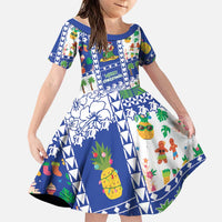 Northern Mariana Islands Christmas Family Matching Puletasi and Hawaiian Shirt Festive Beach Vibes - Polynesian Pride