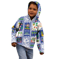Northern Mariana Islands Christmas Kid Hoodie Festive Beach Vibes - Polynesian Pride