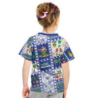Northern Mariana Islands Christmas Kid T Shirt Festive Beach Vibes LT05 - Polynesian Pride