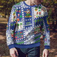 Northern Mariana Islands Christmas Ugly Christmas Sweater Festive Beach Vibes - Polynesian Pride