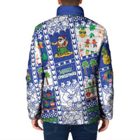 Northern Mariana Islands Christmas Padded Jacket Festive Beach Vibes - Polynesian Pride