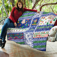Northern Mariana Islands Christmas Quilt Festive Beach Vibes - Polynesian Pride