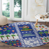 Northern Mariana Islands Christmas Round Carpet Festive Beach Vibes - Polynesian Pride