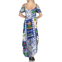 Northern Mariana Islands Christmas Summer Maxi Dress Festive Beach Vibes LT05 - Polynesian Pride