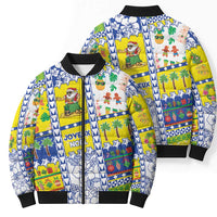 New Caledonia Christmas Bomber Puffer Jacket Festive Beach Vibes - Polynesian Pride