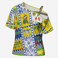 New Caledonia Christmas Cross Shoulder Shirt Festive Beach Vibes LT05 Female Yellow - Polynesian Pride
