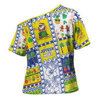 New Caledonia Christmas Cross Shoulder Shirt Festive Beach Vibes LT05 - Polynesian Pride