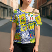 New Caledonia Christmas Cross Shoulder Shirt Festive Beach Vibes LT05 - Polynesian Pride