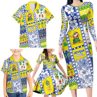 New Caledonia Christmas Family Matching Long Sleeve Bodycon Dress and Hawaiian Shirt Festive Beach Vibes - Polynesian Pride