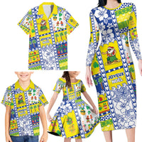 New Caledonia Christmas Family Matching Long Sleeve Bodycon Dress and Hawaiian Shirt Festive Beach Vibes - Polynesian Pride