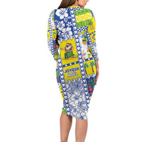 New Caledonia Christmas Family Matching Long Sleeve Bodycon Dress and Hawaiian Shirt Festive Beach Vibes - Polynesian Pride