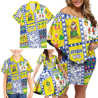 New Caledonia Christmas Family Matching Off Shoulder Short Dress and Hawaiian Shirt Festive Beach Vibes - Polynesian Pride