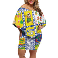 New Caledonia Christmas Family Matching Off Shoulder Short Dress and Hawaiian Shirt Festive Beach Vibes - Polynesian Pride