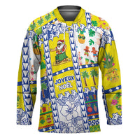 New Caledonia Christmas Hockey Jersey Festive Beach Vibes LT05 Unisex Yellow - Polynesian Pride