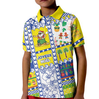New Caledonia Christmas Kid Polo Shirt Festive Beach Vibes LT05 Kid Yellow - Polynesian Pride