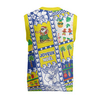 New Caledonia Christmas Knitted V-Neck Vest Festive Beach Vibes LT05 - Polynesian Pride