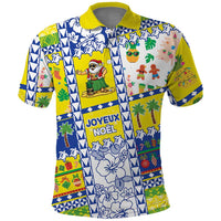 New Caledonia Christmas Polo Shirt Festive Beach Vibes LT05 Yellow - Polynesian Pride