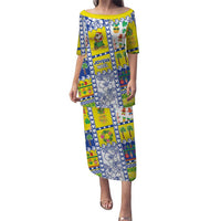New Caledonia Christmas Puletasi Festive Beach Vibes LT05 Long Dress Yellow - Polynesian Pride
