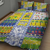 New Caledonia Christmas Quilt Bed Set Festive Beach Vibes - Polynesian Pride