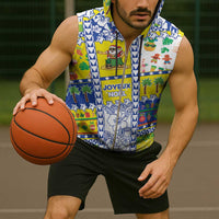 New Caledonia Christmas Sleeveless Zip Hoodie Festive Beach Vibes LT05 - Polynesian Pride