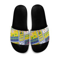 New Caledonia Christmas Slide Sandals Festive Beach Vibes - Polynesian Pride