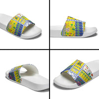 New Caledonia Christmas Slide Sandals Festive Beach Vibes - Polynesian Pride