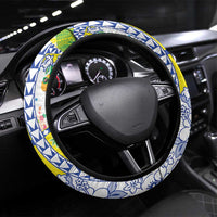 New Caledonia Christmas Steering Wheel Cover Festive Beach Vibes - Polynesian Pride