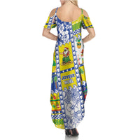 New Caledonia Christmas Summer Maxi Dress Festive Beach Vibes LT05 - Polynesian Pride