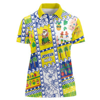 New Caledonia Christmas Women Polo Shirt Festive Beach Vibes LT05 Female Yellow - Polynesian Pride