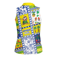 New Caledonia Christmas Women Sleeveless Polo Shirt Festive Beach Vibes - Polynesian Pride