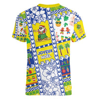 New Caledonia Christmas Women V-Neck T-Shirt Festive Beach Vibes LT05 - Polynesian Pride