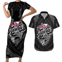 Hawaii November 28th Couples Matching Short Sleeve Bodycon Dress and Hawaiian Shirt Kanaka Maoli Tribal Pattern - Polynesian Pride
