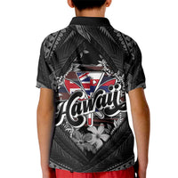 Hawaii November 28th Kid Polo Shirt Kanaka Maoli Tribal Pattern - Polynesian Pride