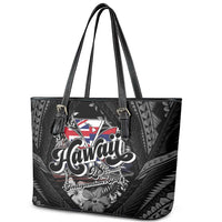 Hawaii November 28th Leather Tote Bag Kanaka Maoli Tribal Pattern - Polynesian Pride
