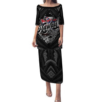 Hawaii November 28th Puletasi Kanaka Maoli Tribal Pattern LT05 Long Dress Black - Polynesian Pride