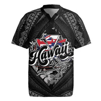 Hawaii November 28th Rugby Jersey Kanaka Maoli Tribal Pattern LT05 Black - Polynesian Pride