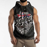 Hawaii November 28th Sleeveless Zip Hoodie Kanaka Maoli Tribal Pattern LT05 - Polynesian Pride