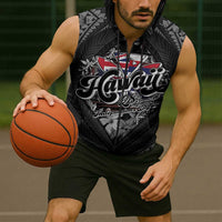 Hawaii November 28th Sleeveless Zip Hoodie Kanaka Maoli Tribal Pattern LT05 - Polynesian Pride